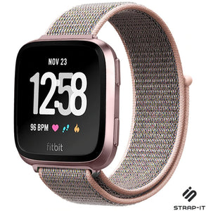 Fitbit Versa (2) nylon band (roze)