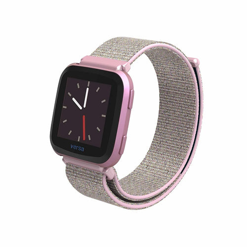 Fitbit Versa (2) nylon band (roze)