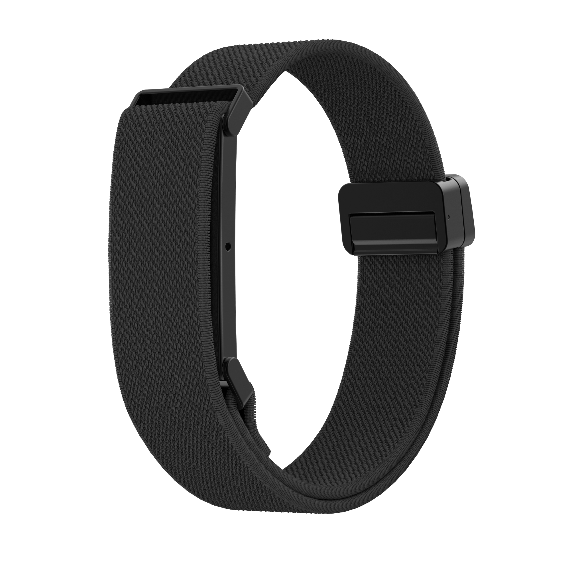 Bandz Fitbit Air biceps nylon band met D-buckle (zwart)