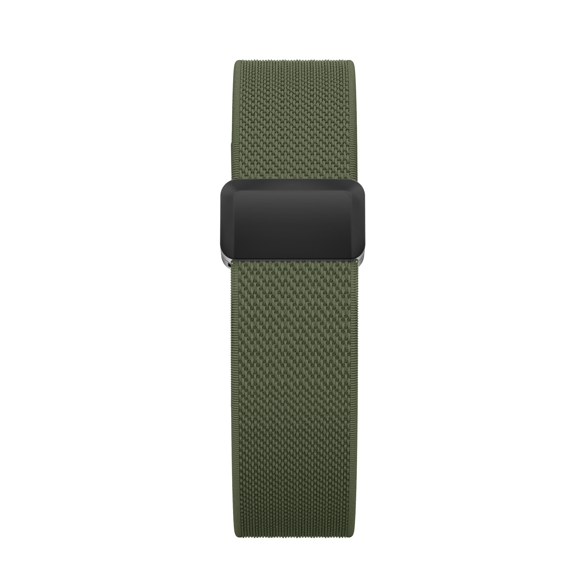 Bandz Fitbit Air biceps nylon band met D-buckle (legergroen)
