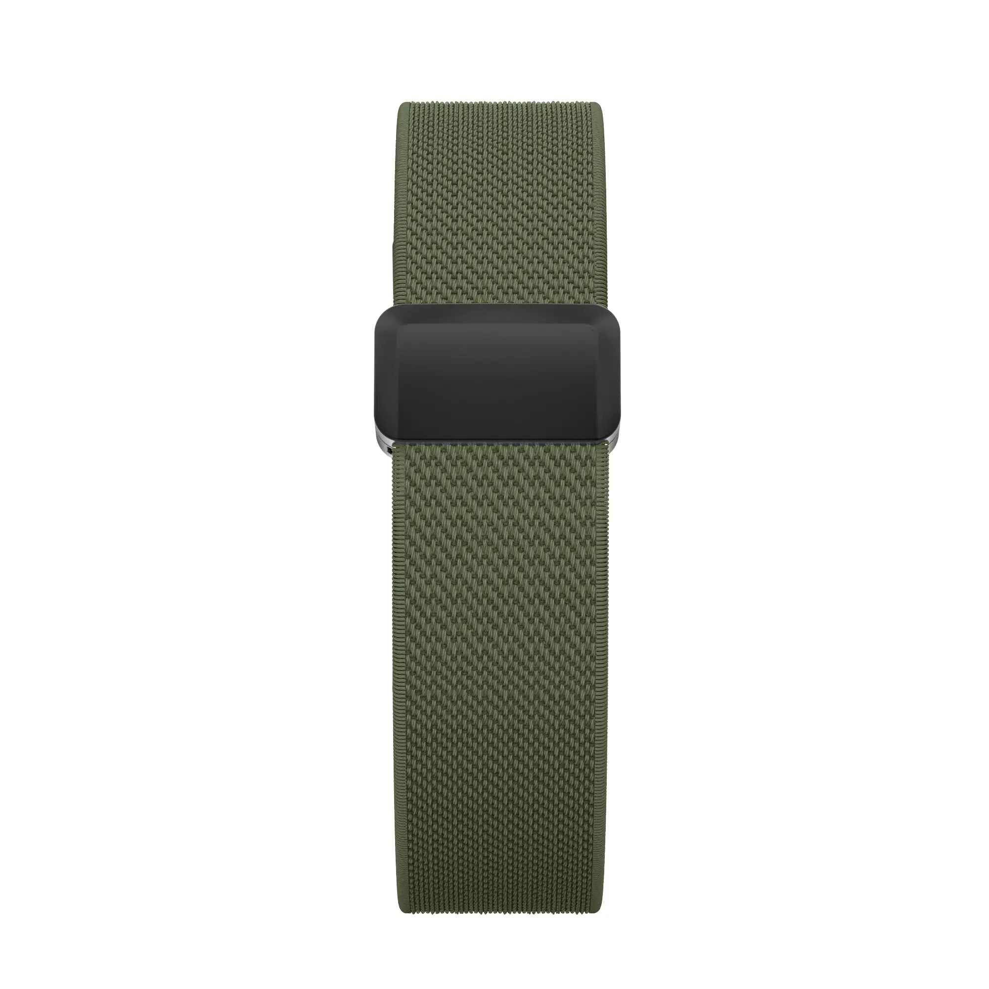 Bandz Fitbit Air nylon band met D-buckle (legergroen)