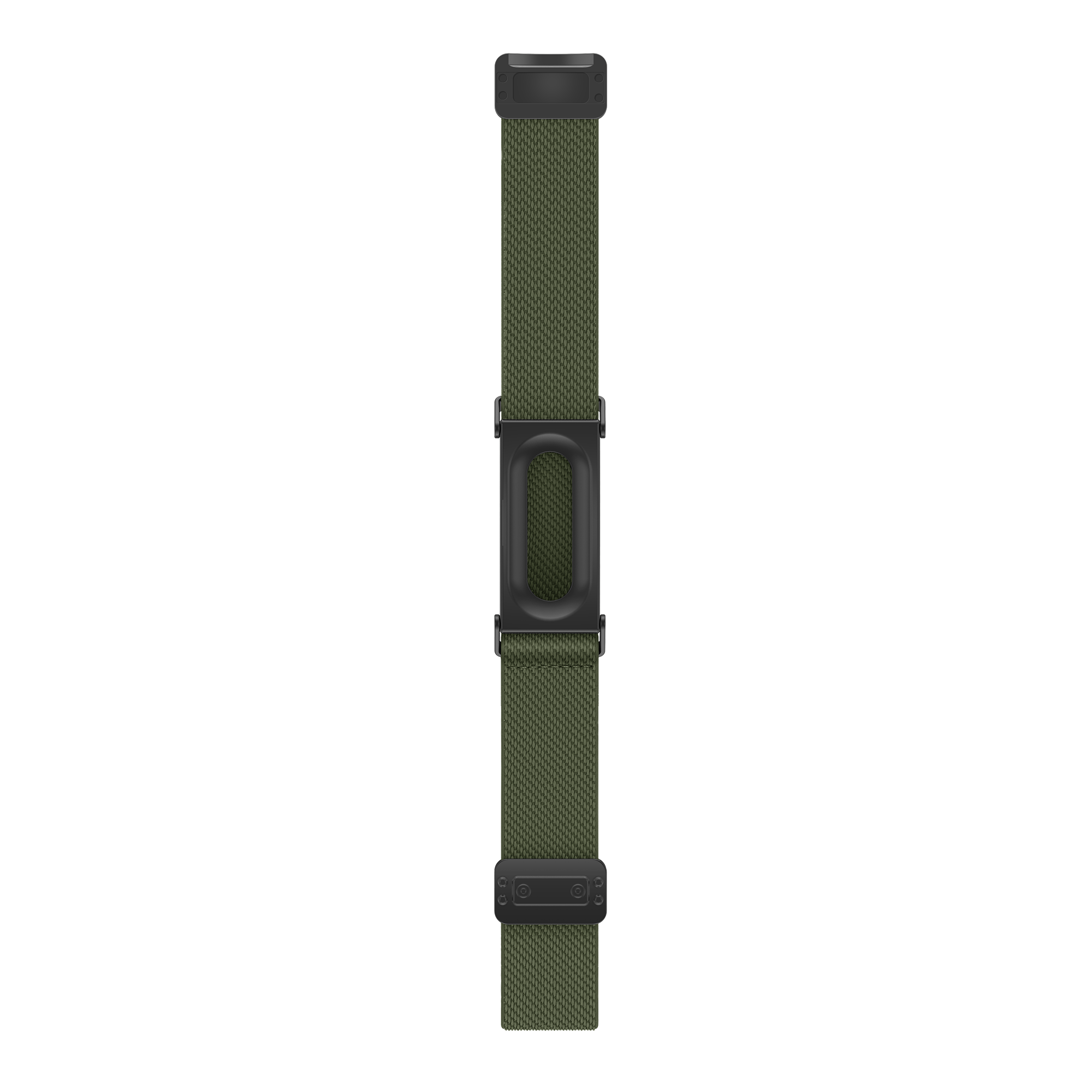 Bandz Fitbit Air biceps nylon band met D-buckle (legergroen)