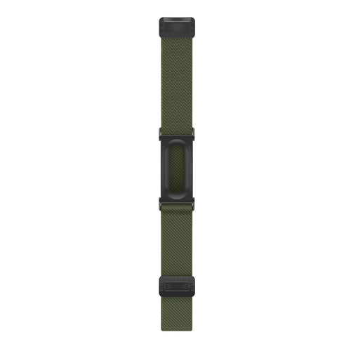 Bandz Fitbit Air nylon band met D-buckle (legergroen)