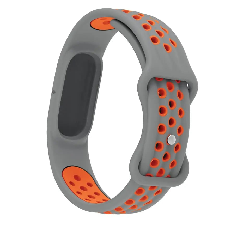 Silicone Sport Strap, dark grey/orange
