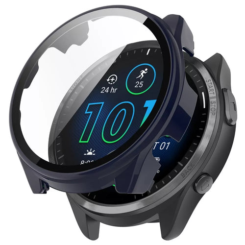 Garmin Forerunner 965 hard case met glas (donkerblauw)