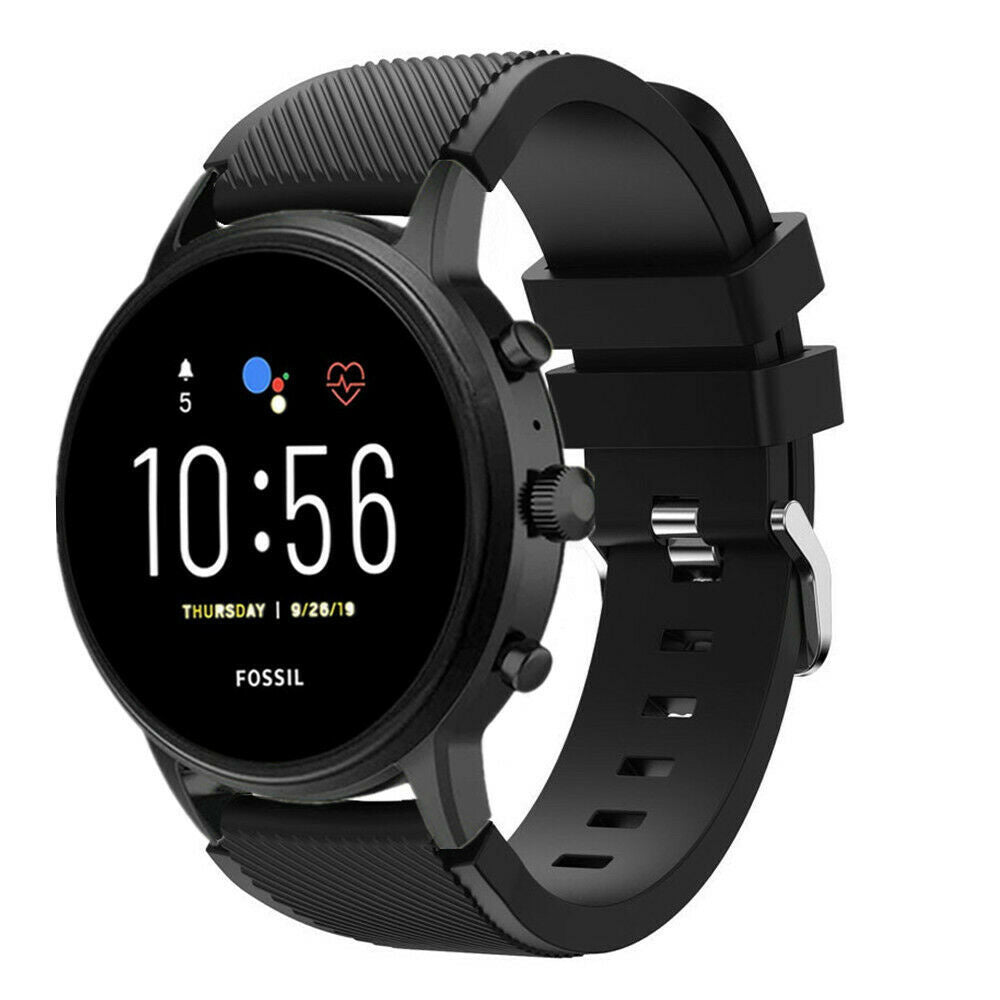 Fossil Gen 4 Explorist (HR) siliconen bandje (zwart)