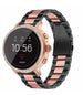 Fossil Gen 5e 42mm stalen band zwart/roze
