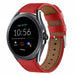 Fossil Gen 5e 44mm leren bandje (rood)
