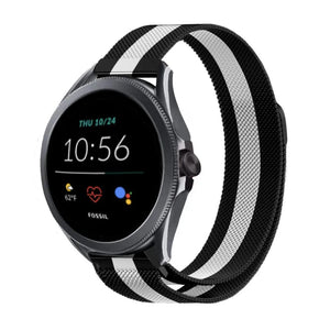 fossil-gen-5e-44mm-milanese-band-zwart-wit