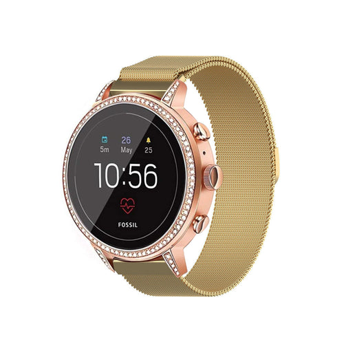 Fossil Gen 4 Venture (HR) Milanese Strap (Gold)