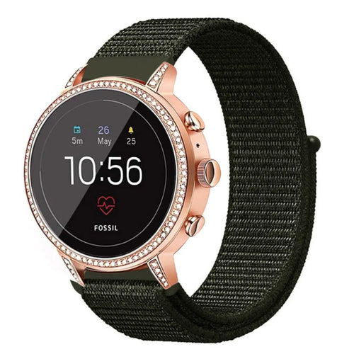 fossil-gen-5e-nylon-bandje-donkergroen