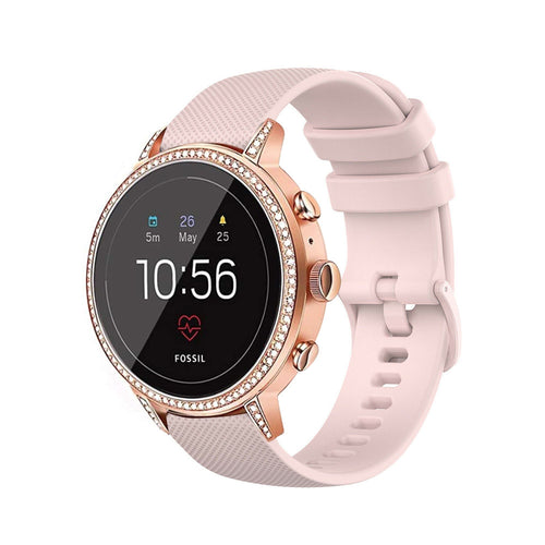 Fossil Gen 4 Venture (HR) Silicone Strap (Pink)