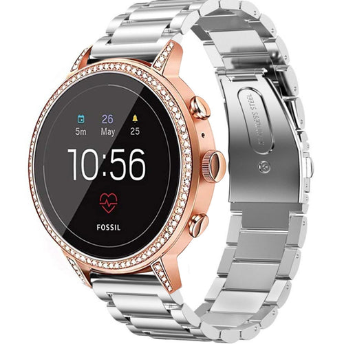 Fossil Gen 4 Venture (HR) stalen band (zilver)