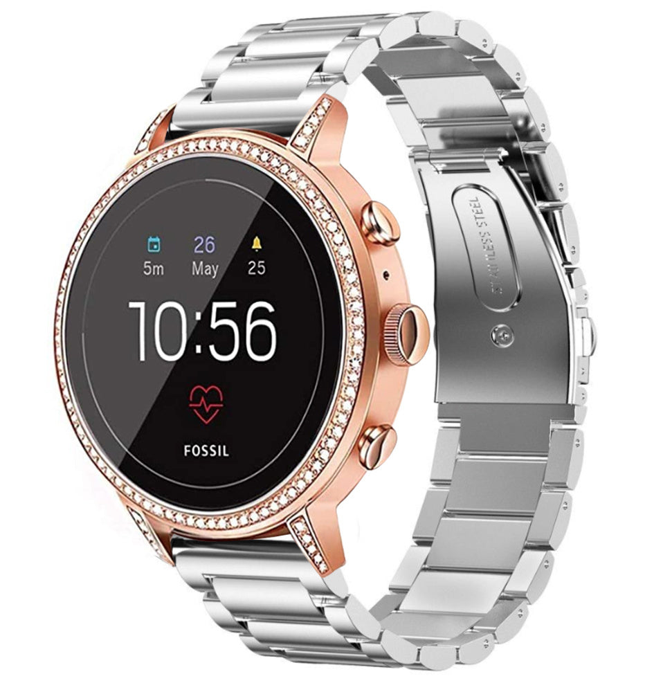 Fossil Gen 4 Venture (HR) stalen band (zilver)