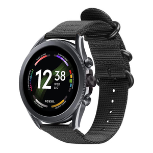 fossil-gen-6-nylon-gesp-band-zwart