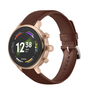 fossil-gen6-42mm-leren-rood-bruin