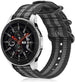 Samsung Galaxy Watch 46mm nylon band met gesp (zwart/grijs)