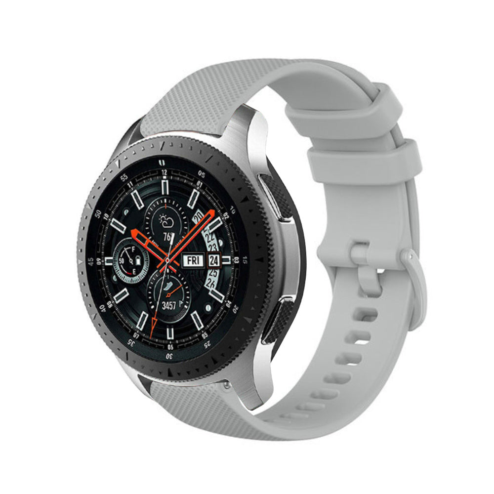 Samsung Galaxy Watch 46mm luxe siliconen bandje (grijs)