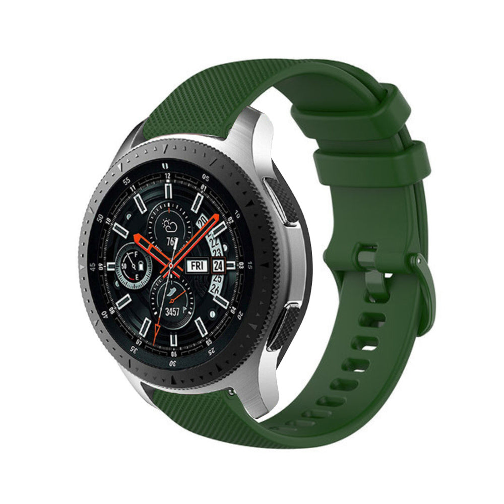 Samsung Galaxy Watch 46mm luxe siliconen bandje (legergroen)