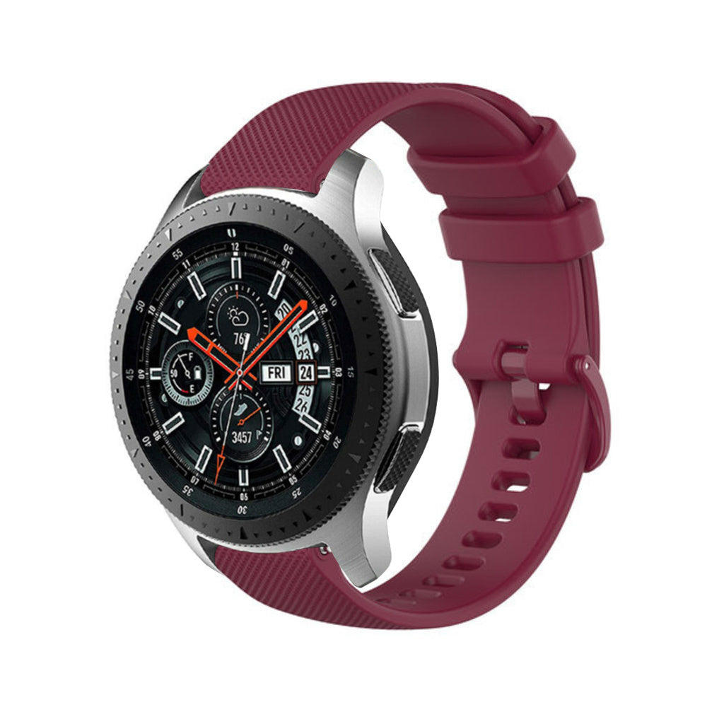 Samsung Galaxy Watch 46mm luxe siliconen bandje (donkerrood)
