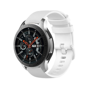 Samsung Galaxy Watch 46mm Premium Silicone Strap (White)