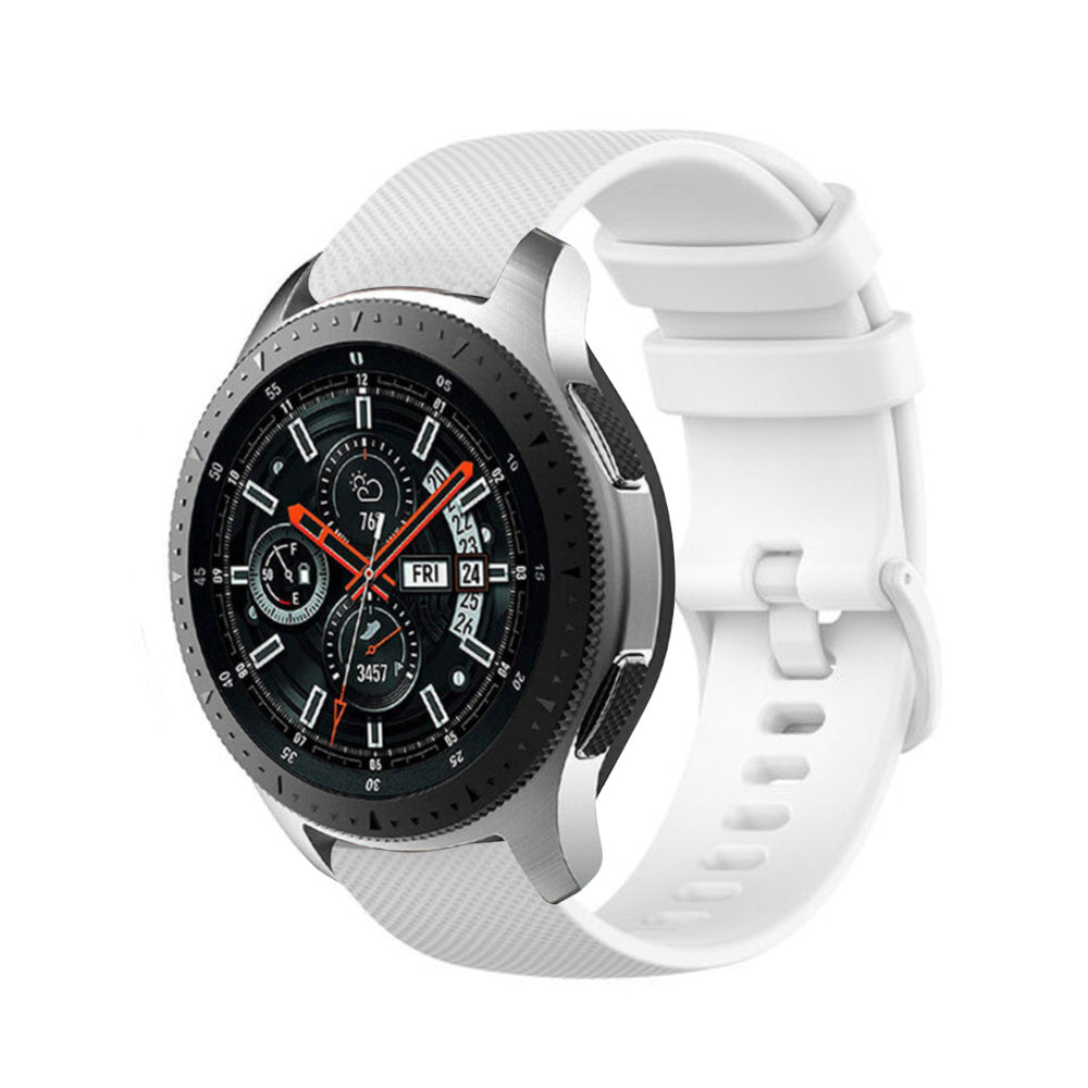 Samsung Galaxy Watch 46mm luxe siliconen bandje (wit)