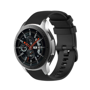 Samsung Galaxy Watch 46mm luxe siliconen bandje (zwart)