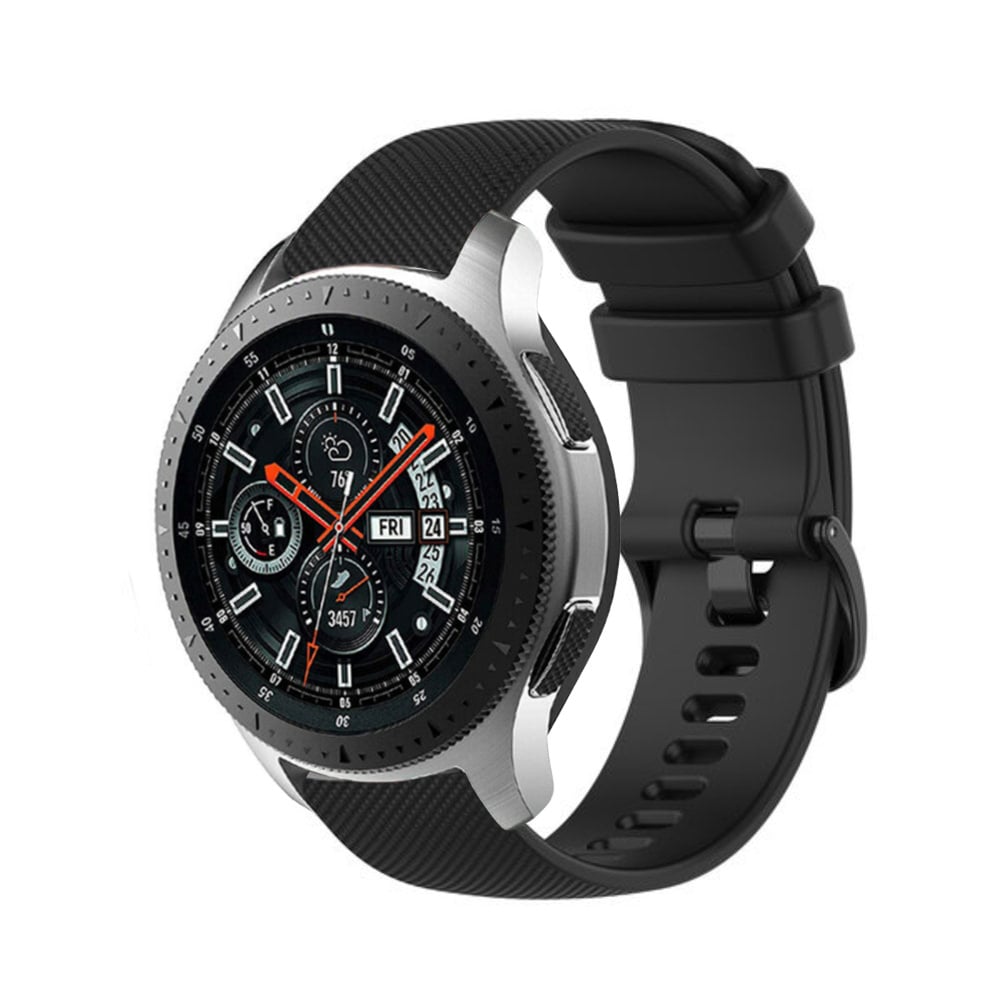 Samsung Galaxy Watch 46mm luxe siliconen bandje (zwart)