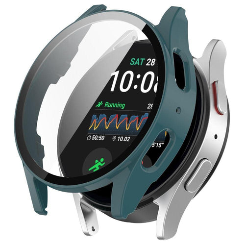 Samsung Galaxy Watch 7 44mm hard case met glas (dennengroen)