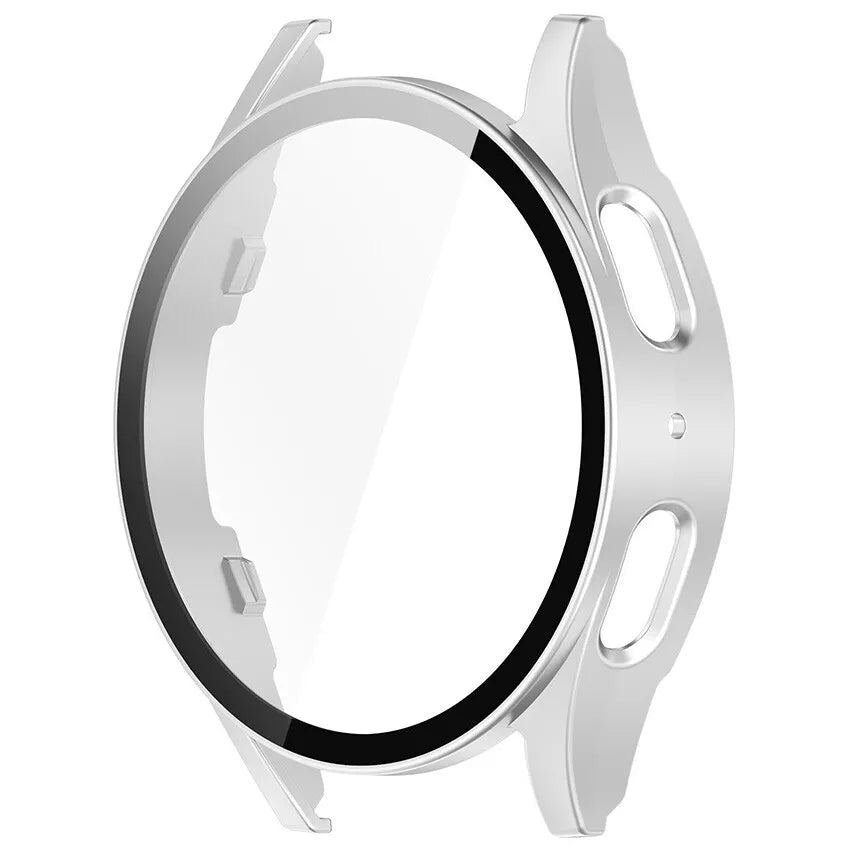 Samsung Galaxy Watch 7 44mm hard case met glas (zilver)