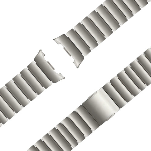 Bandz Samsung Galaxy Watch 8 - 44mm Titanium Strap 'Hybrid' (Titanium/Black)