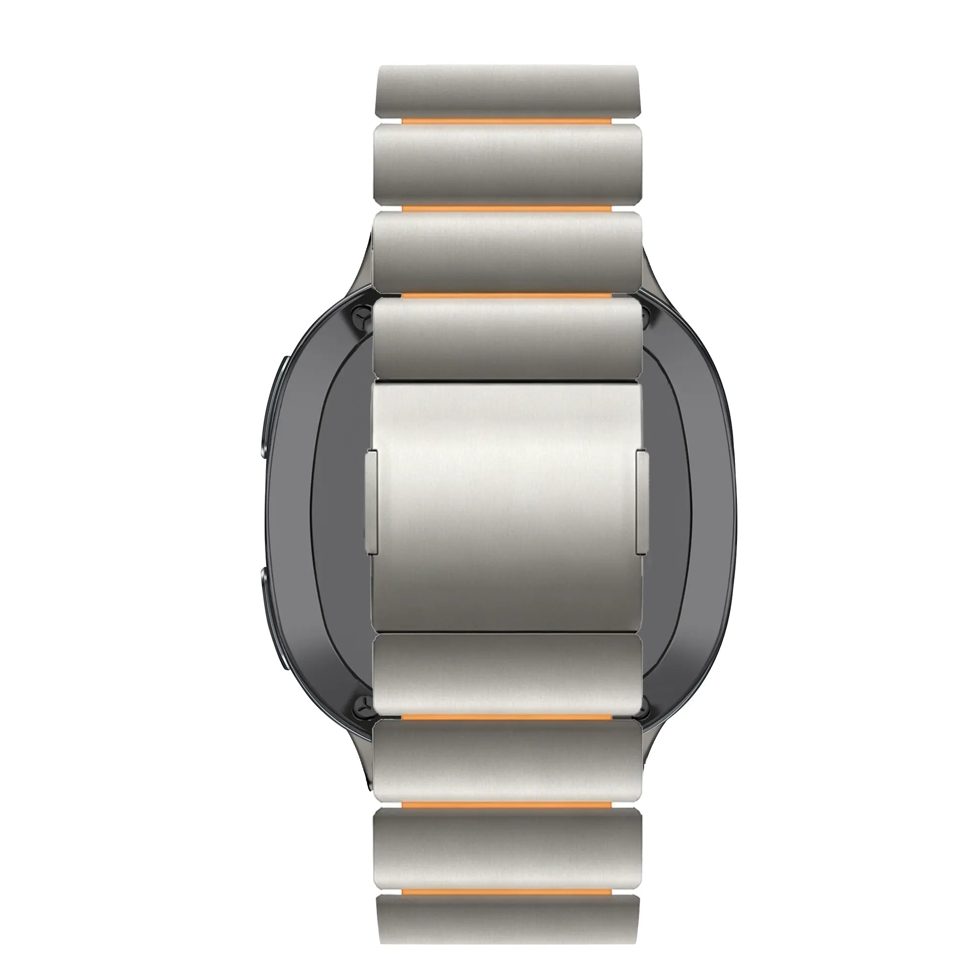 Bandz Samsung Galaxy Watch 8 Classic titanium band 'Hybrid' (titanium/oranje)