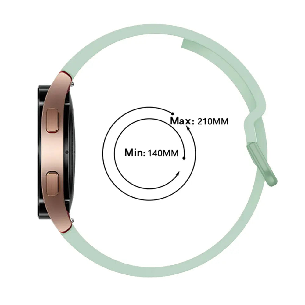 Samsung Galaxy Watch 6 Classic - 43mm Buckled Silicone Strap (Light Green)