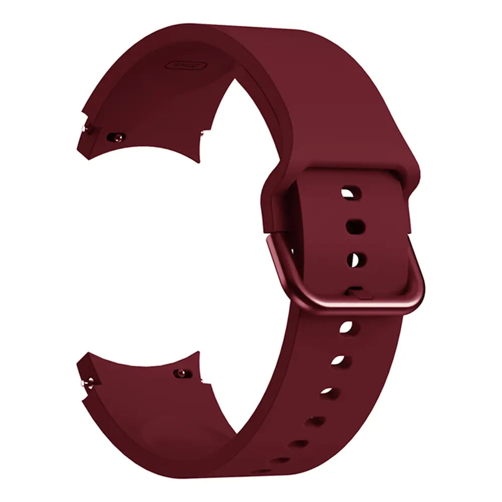 Samsung Galaxy Watch 4 Classic - 46mm Buckled Silicone Strap (Wine Red)