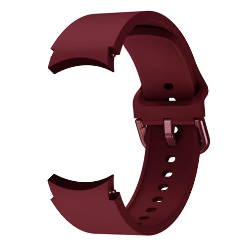 Samsung Galaxy Watch 4 Classic - 42mm Buckled Silicone Strap (Wine Red)