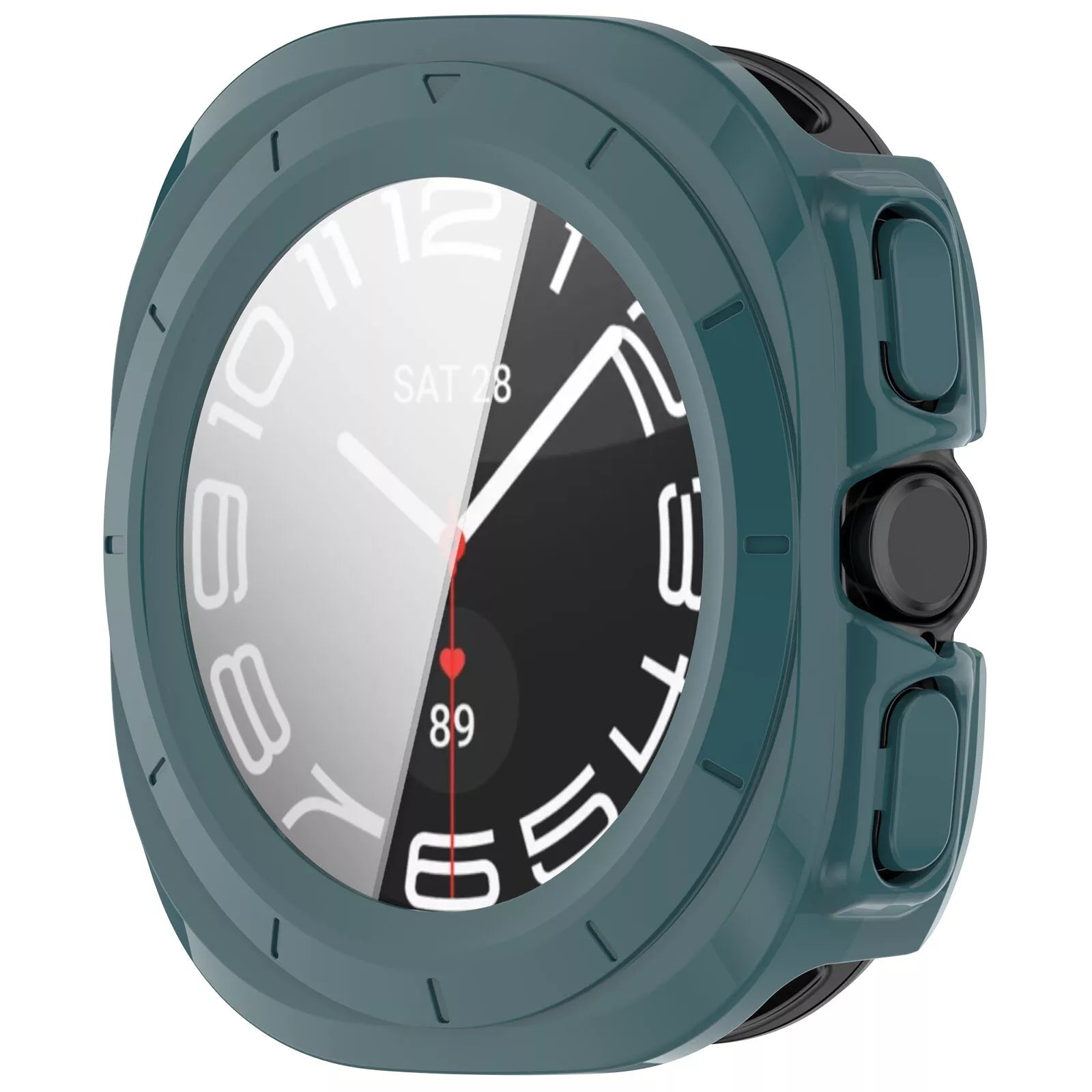 Samsung Galaxy Watch Ultra hard case met glas (dennengroen)