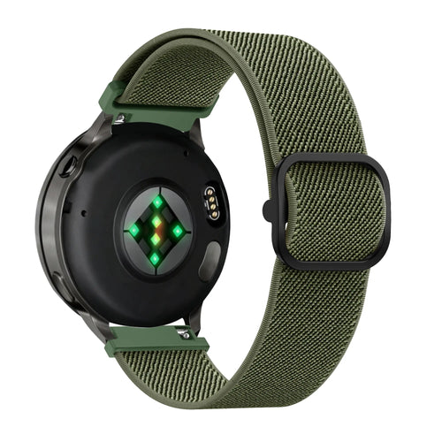 Bandz Garmin Forerunner 255s elastisch bandje (legergroen)