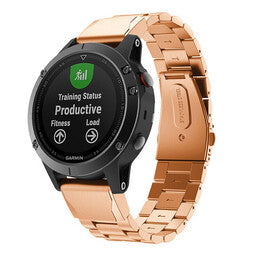 Garmin Instinct E - 45mm stalen band (rosé goud)