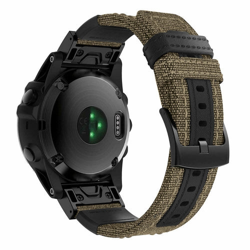 Garmin D2 Mach 2 - 47mm Nylon Hybrid Strap (Beige)