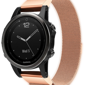 Garmin Approach S70 - 42mm Milanese band (rosé goud)