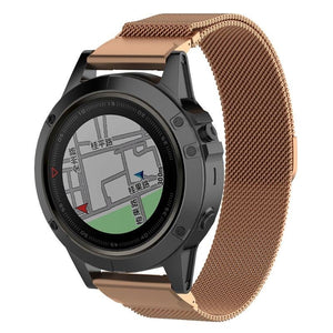 Garmin Quatix 8 - 51mm Milanese band (rosé goud)