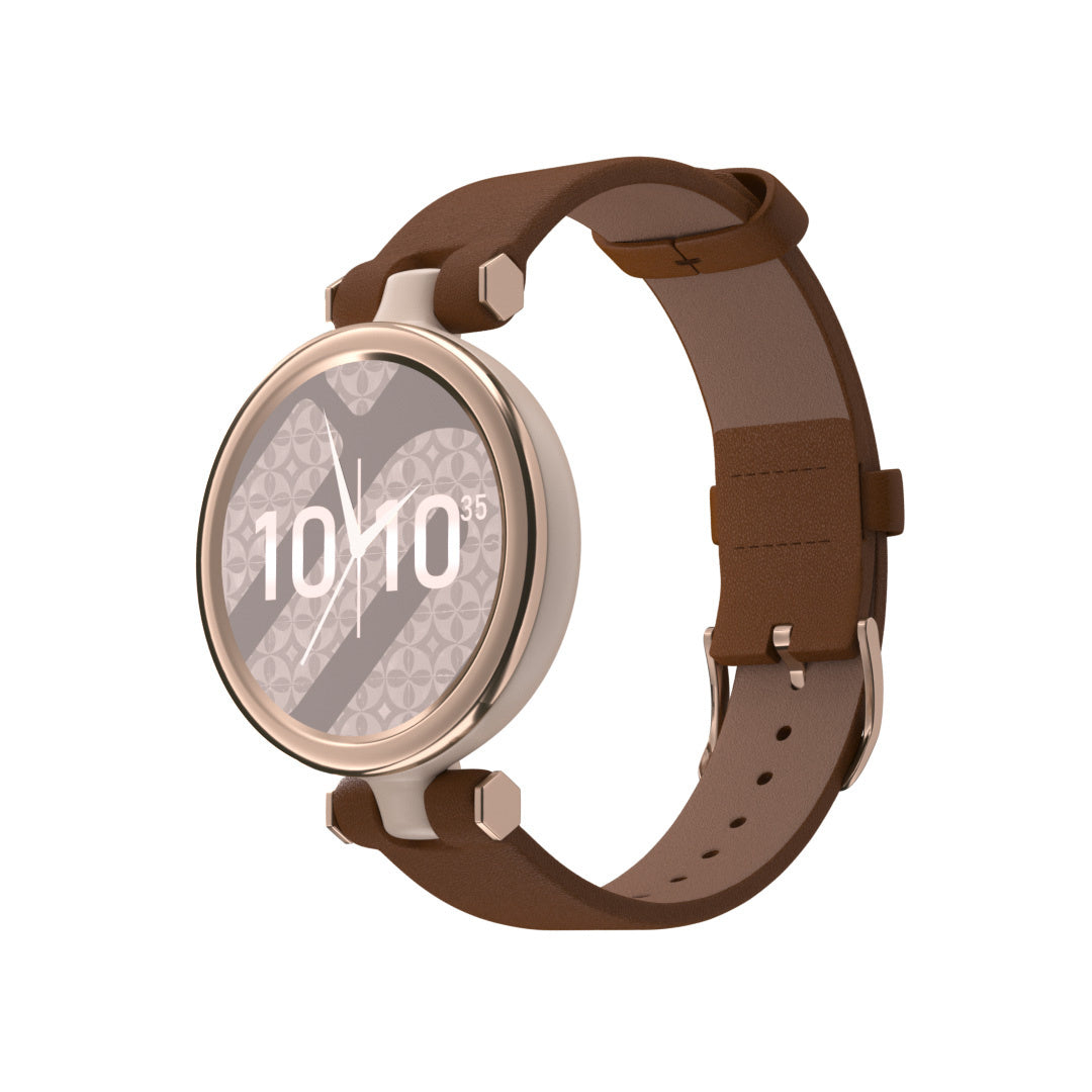 Garmin Lily leren bandje (bruin)