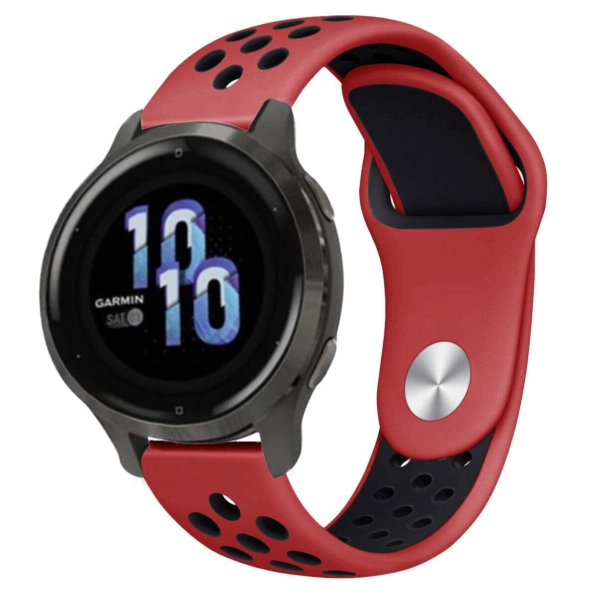 Garmin Venu 2s sport bandje 40mm rood/zwart
