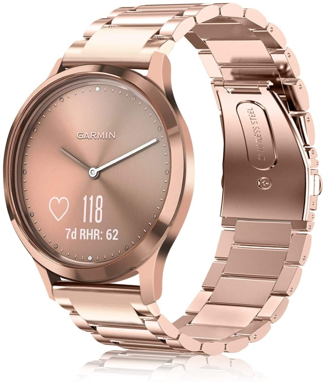 Rose Gold Garmin Vivo Hr Smart Watch Garmin Vivomove 3s Link