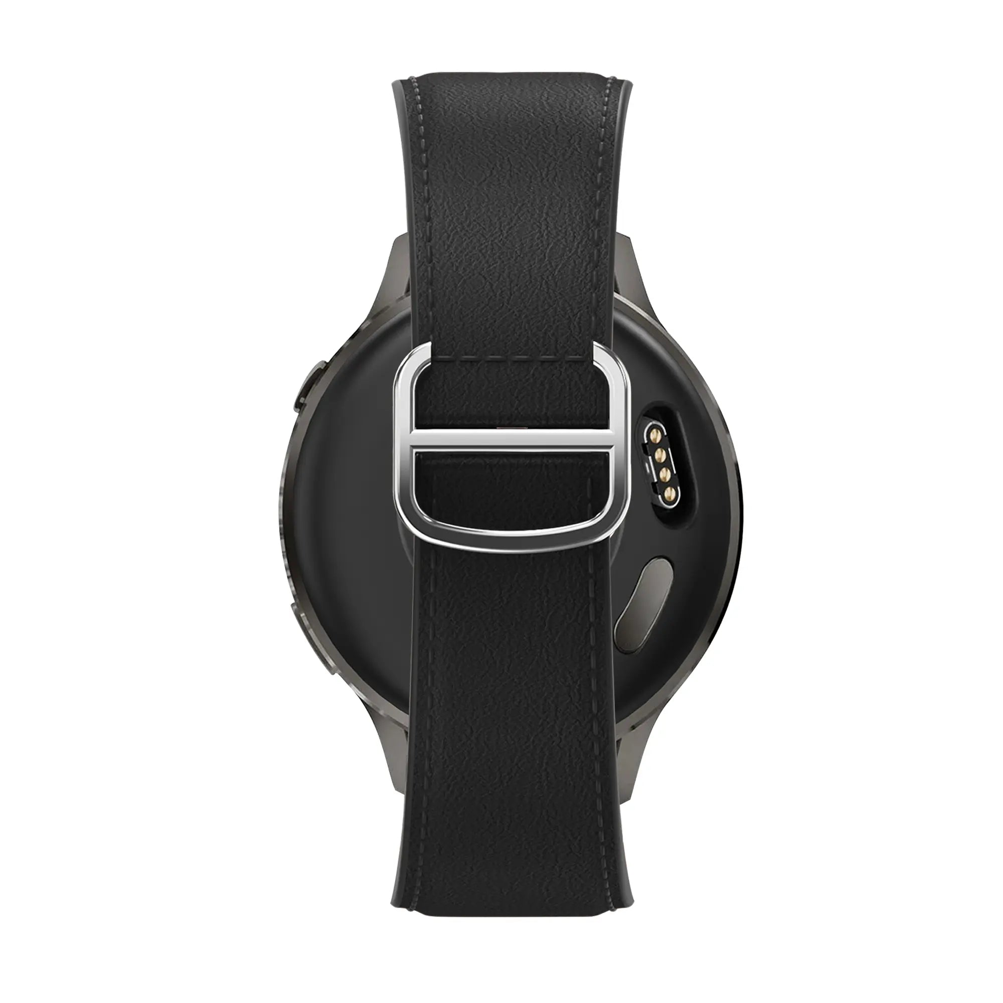 Bandz Garmin Vivomove Luxe Lederen band 'D-Type' (zwart)