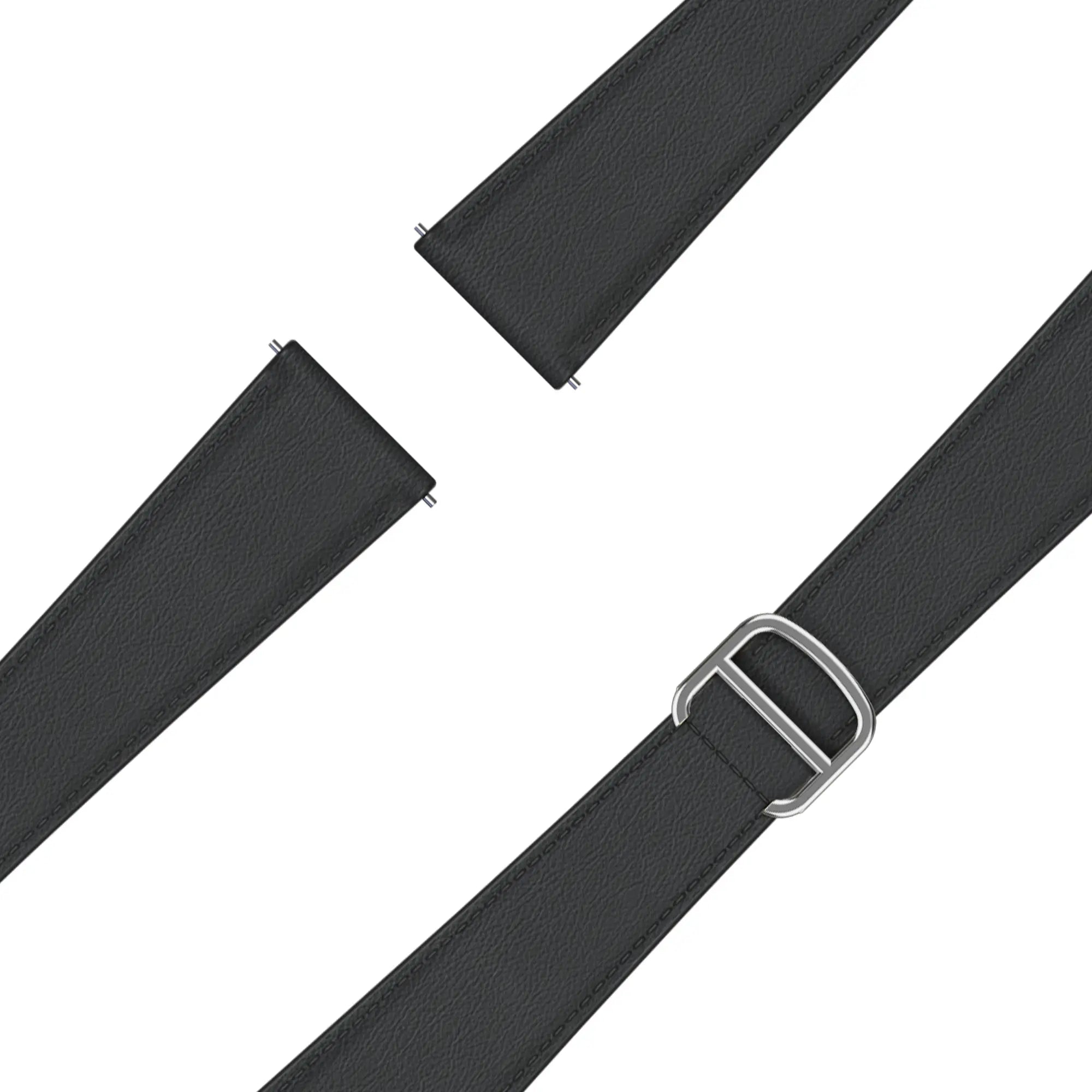 Bandz Garmin Vivomove Luxe Lederen band 'D-Type' (zwart)