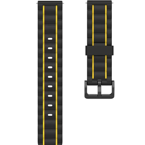 Coros Pace 2 sport gesp band (zwart/geel)