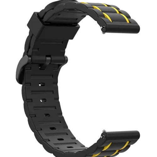 Coros Pace 2 sport gesp band (zwart/geel)