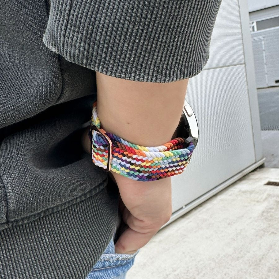 Withings Steel HR Sport verstelbaar geweven band (regenboog)