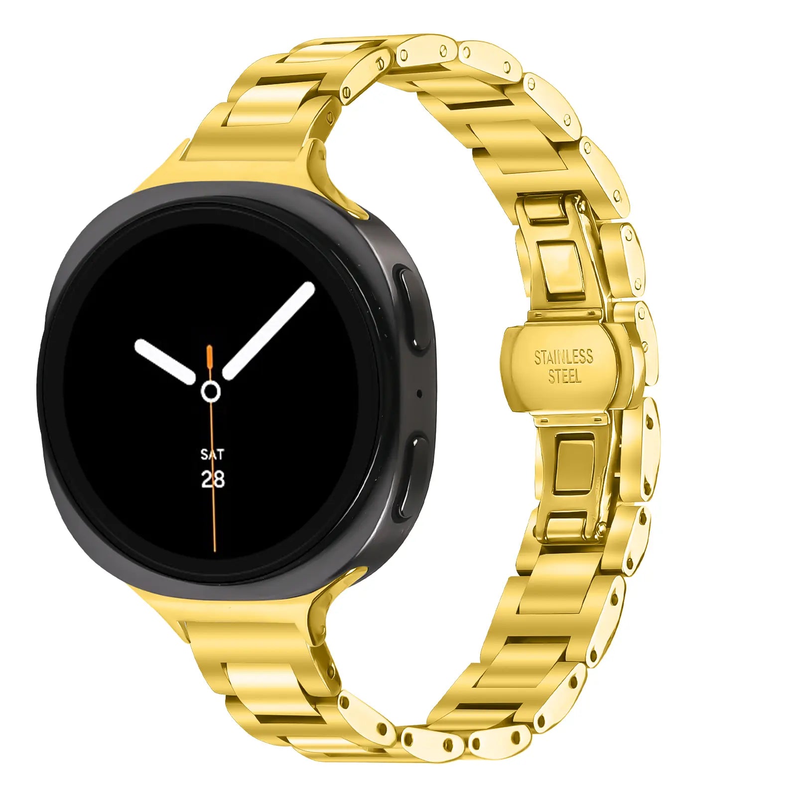 Samsung Galaxy Watch 9 - 44mm slimfit stalen band (goud)